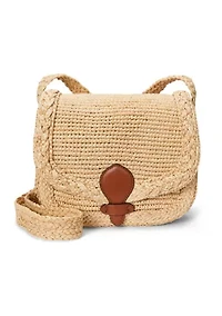 Raffia Medium Colbie Messenger Crossbody