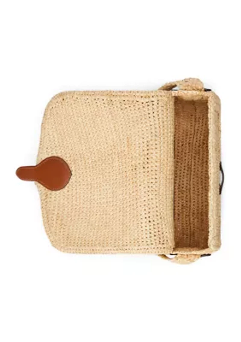 Raffia Medium Colbie Messenger Crossbody