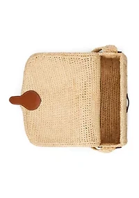 Raffia Medium Colbie Messenger Crossbody