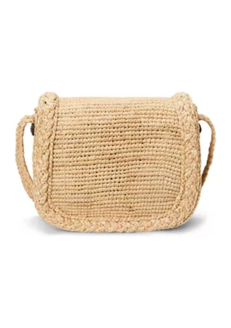 Raffia Medium Colbie Messenger Crossbody