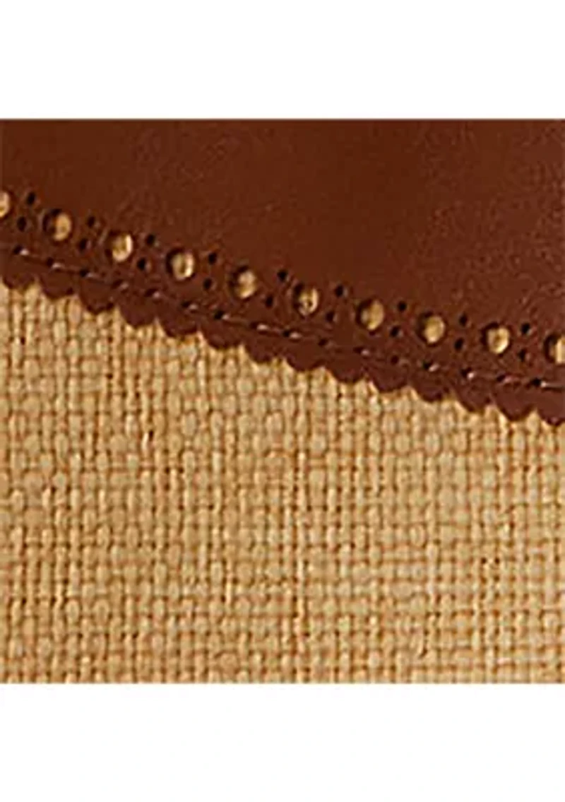Straw & Leather Large Marcy Satchel