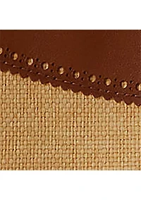 Straw & Leather Large Marcy Satchel
