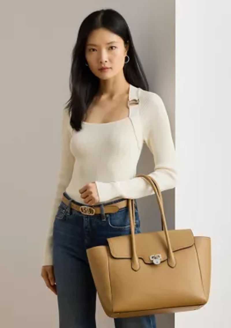 Pebbled Leather Small Tanner Satchel