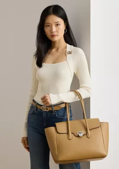 Pebbled Leather Small Tanner Satchel