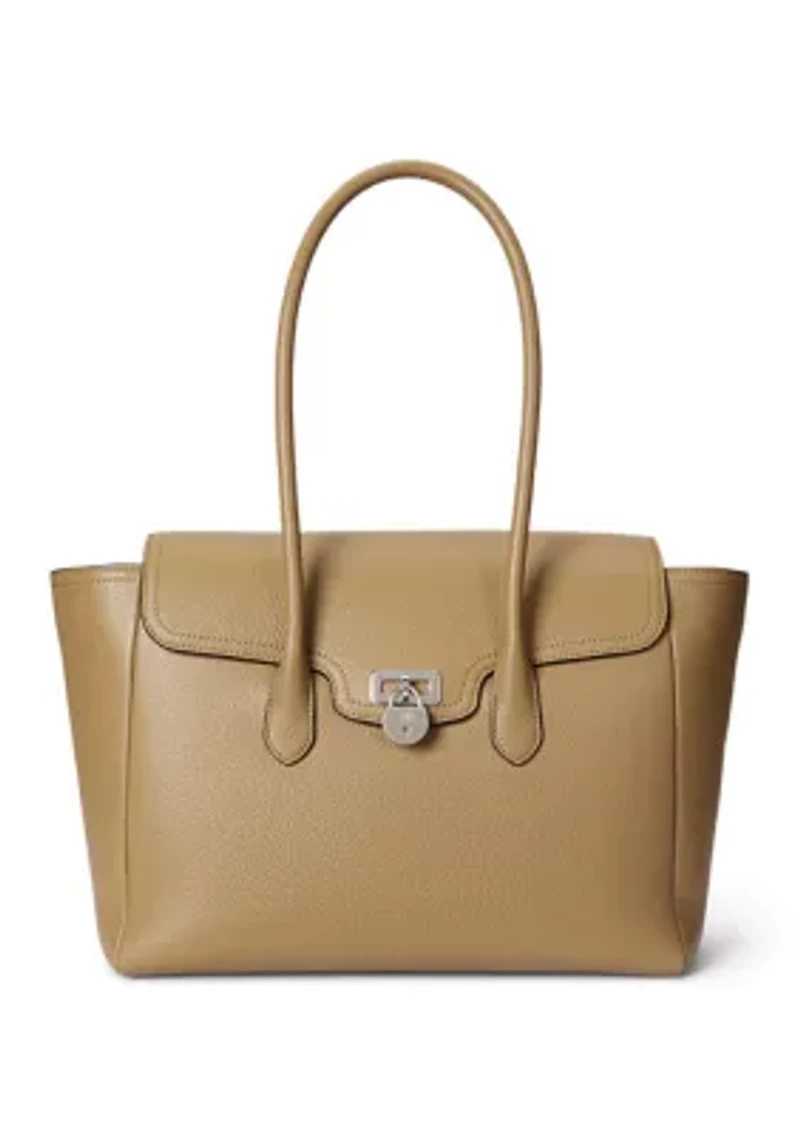 Pebbled Leather Small Tanner Satchel