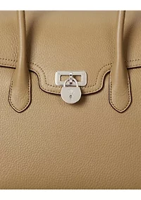 Pebbled Leather Small Tanner Satchel
