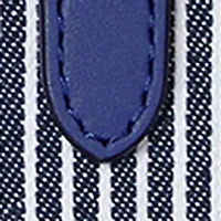 Striped Canvas Small Devyn Tote Bag