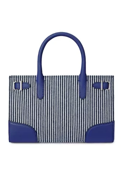 Striped Canvas Small Devyn Tote Bag
