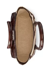 Zebra Print Canvas Small Tanner Satchel