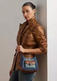 Washed Denim Small Tanner Shoulder Bag