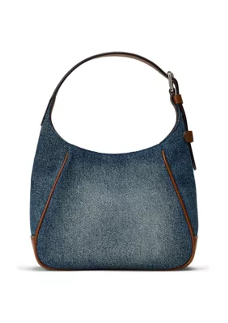 Washed Denim Small Tanner Shoulder Bag