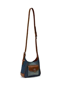 Washed Denim Small Tanner Shoulder Bag