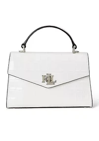 Crocodile Embossed Small Farrah Satchel