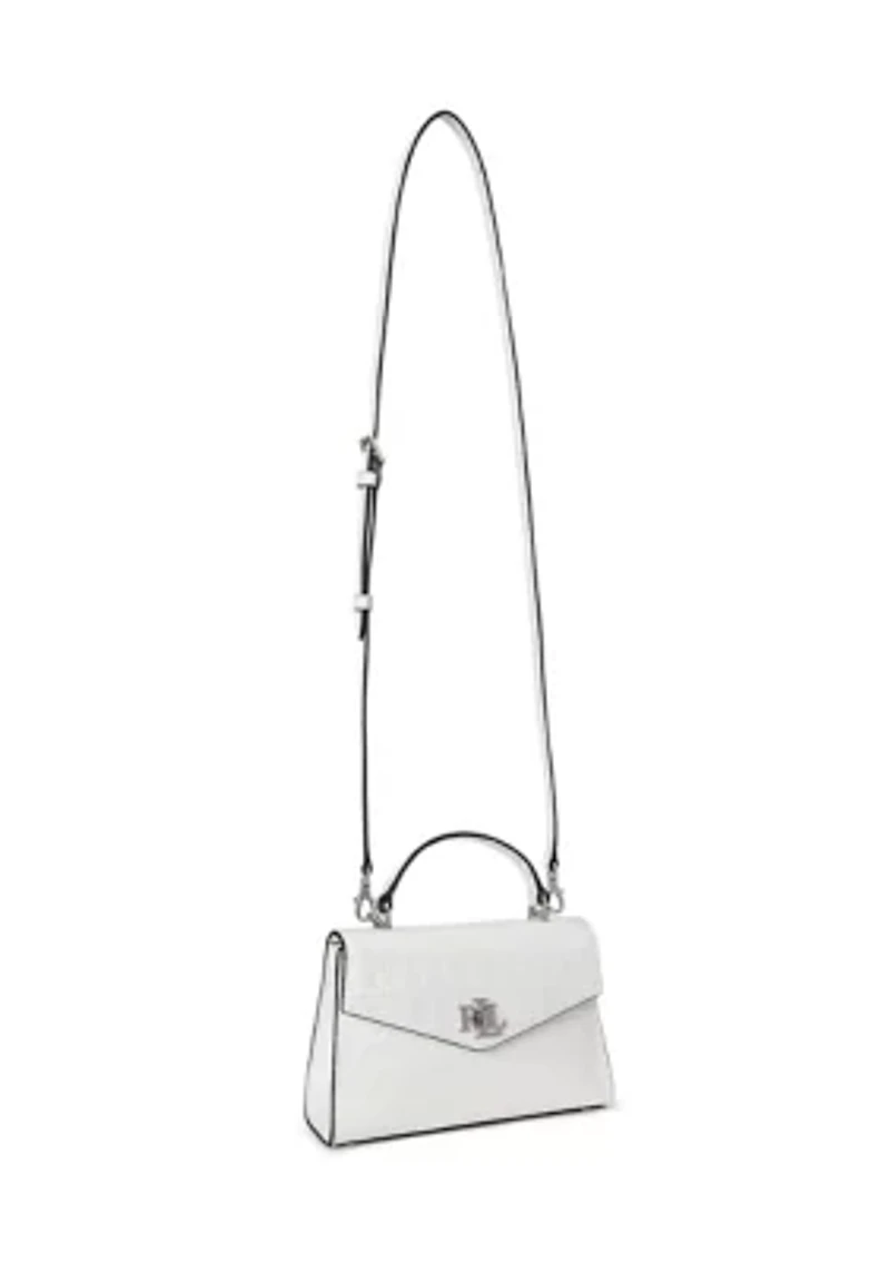 Crocodile Embossed Small Farrah Satchel