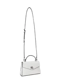 Crocodile Embossed Small Farrah Satchel