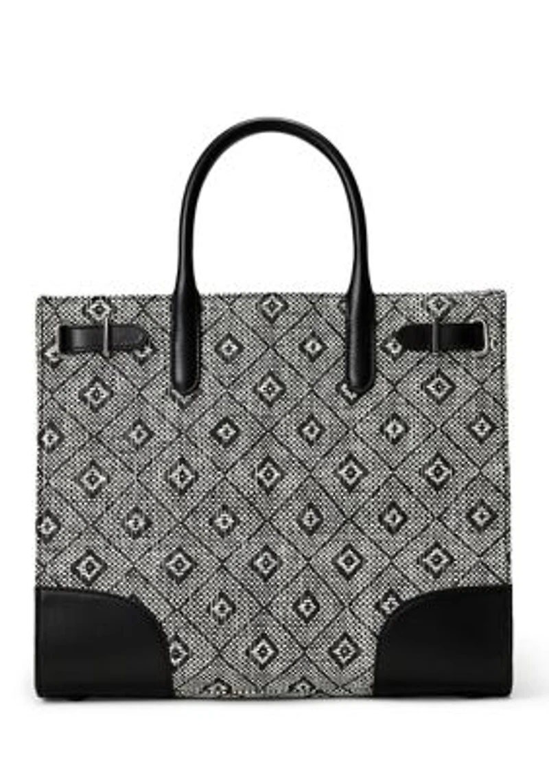 Woven Straw Medium Devyn Tote Bag
