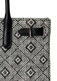 Woven Straw Medium Devyn Tote Bag