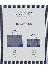 Striped Canvas Large Devyn Tote Bag