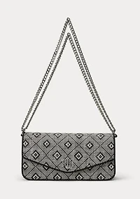 Geo-Motif Woven Straw Medium Sawyer Bag