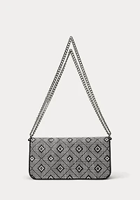 Geo-Motif Woven Straw Medium Sawyer Bag