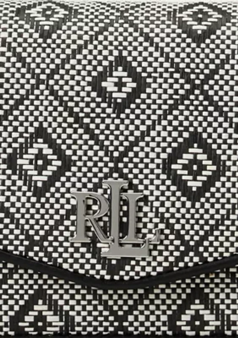 Geo-Motif Woven Straw Medium Sawyer Bag