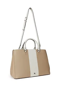 Two Tone Leather Large Hanna Satchel