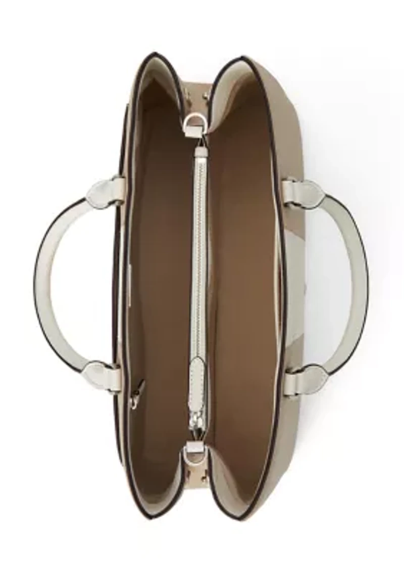 Two Tone Leather Large Hanna Satchel