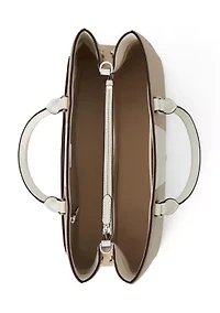 Two Tone Leather Large Hanna Satchel