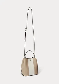 Two-Tone Leather Small Reese Bucket Bag