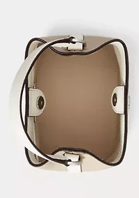 Two-Tone Leather Small Reese Bucket Bag