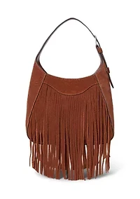 Fringe-Trim Small Tanner Shoulder Bag