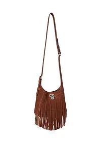 Fringe-Trim Small Tanner Shoulder Bag