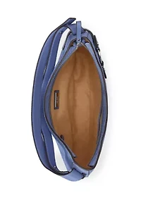Suede Large Tasha Shoulder Bag