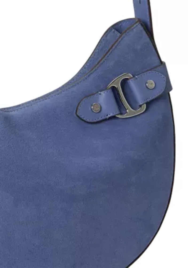 Suede Large Tasha Shoulder Bag