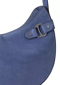 Suede Large Tasha Shoulder Bag