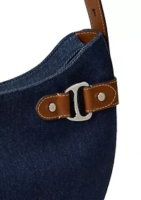 Denim Large Tasha Shoulder Bag
