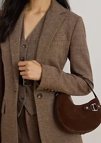 Suede Small Tasha Crossbody Bag