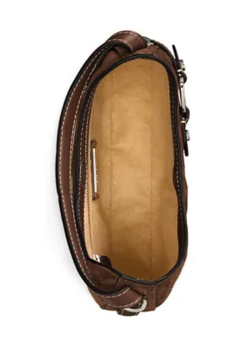 Suede Small Tasha Crossbody Bag