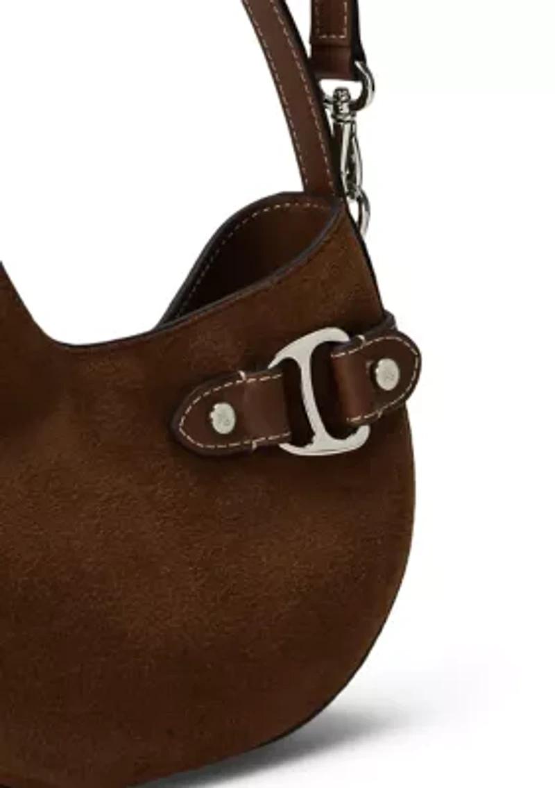 Suede Small Tasha Crossbody Bag
