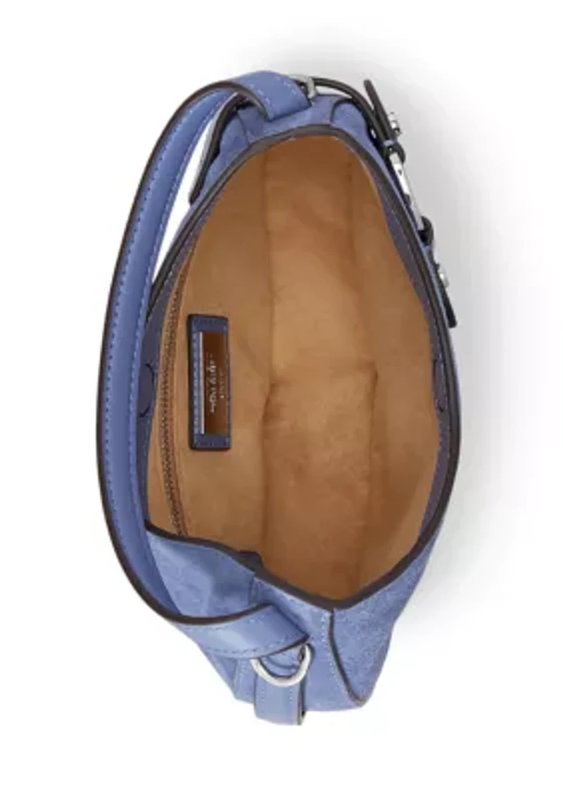 Suede Small Tasha Crossbody Bag