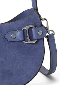 Suede Small Tasha Crossbody Bag