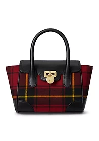 Plaid Twill Small Tanner Satchel