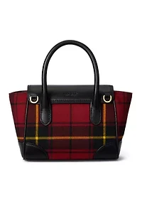 Plaid Twill Small Tanner Satchel