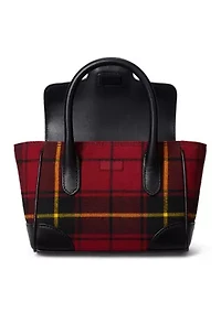 Plaid Twill Small Tanner Satchel