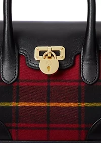 Plaid Twill Small Tanner Satchel