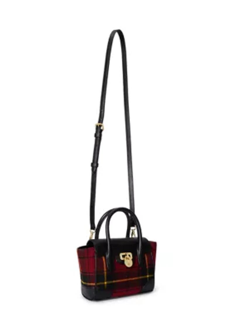 Plaid Twill Small Tanner Satchel