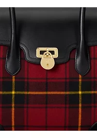 Plaid Twill Large Tanner Satchel
