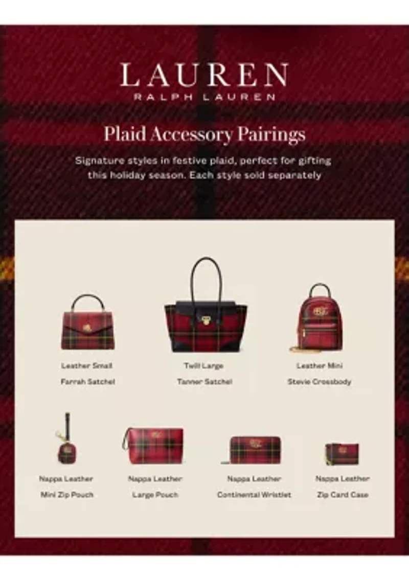 Plaid Twill Large Tanner Satchel