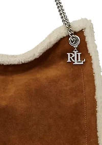 Shearling-Trim Large Bradley Tote Bag