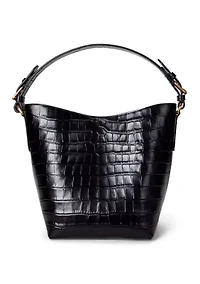 Croc-Embossed Medium Witley Bucket Bag